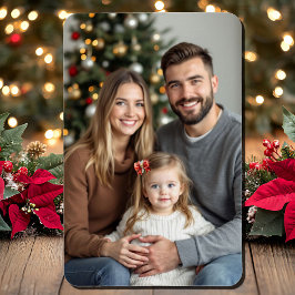 Weihnachtsfamilienfoto Vorlage 4 x 6 Magnet