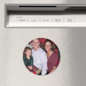Weihnachtsfamilienfoto-Vorlage Rundfunk-Kühlschran Magnet (In Situ (Geschirrspüler))