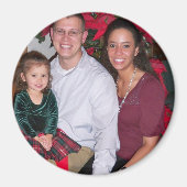 Weihnachtsfamilienfoto-Vorlage Rundfunk-Kühlschran Magnet (Vorne)