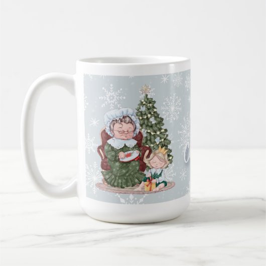 Weihnachtsfamilienklassische Tasse (Links)
