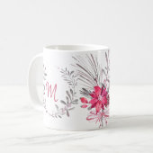 Weihnachtsfamilienmonogramm Kaffeetasse (Vorderseite Links)