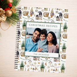 Weihnachtsfamilienrezepte Foto Bauernhof Gnome Notizblock