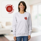 Weihnachtsfamilienschneeflocke Personalisiert Sweatshirt