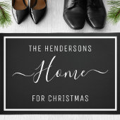 Weihnachtsfamilienschwarz Fußmatte