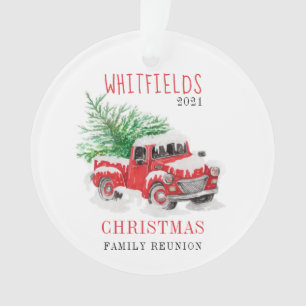 Weihnachtsfamilientreffen Andenken Benutzerdefinie Ornament