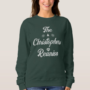 Weihnachtsfamilientreffen Spaß personalisiert pass Sweatshirt