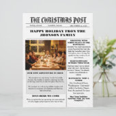 Weihnachtsfamilienzeitung + Jahr im Foto Einladung (Stehend Vorderseite)