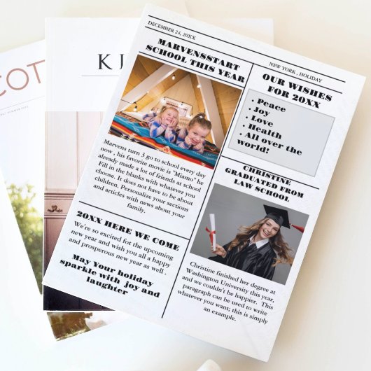 Weihnachtsfamilienzeitung + Jahr im Foto Einladung