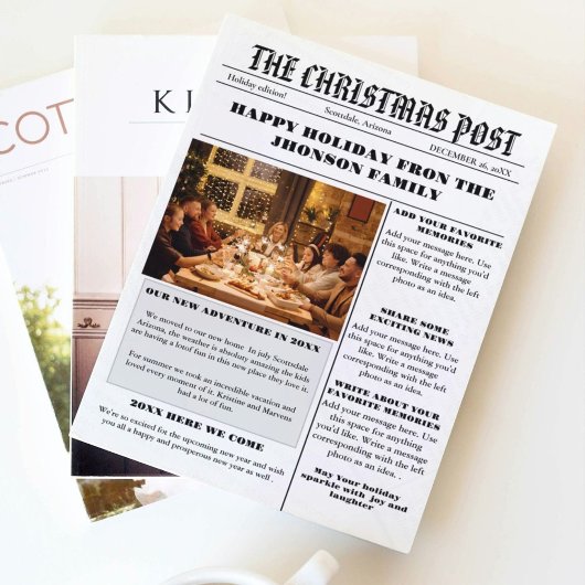 Weihnachtsfamilienzeitung + Jahr im Foto Einladung