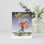 Weihnachtsfans Feiertagspostkarte (Stehend Vorderseite)