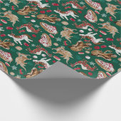 Weihnachtsfantasie Backwaren Geschenkpapier (Ecke)