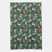 Weihnachtsfantasie Backwaren Geschirrtuch (Vertikal)