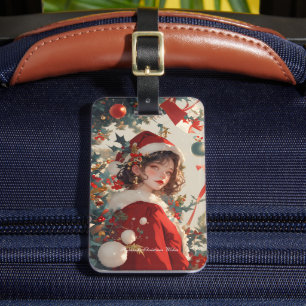 Weihnachtsfantasie: Feierliche romantische Gepäckm Gepäckanhänger