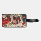 Weihnachtsfantasie: Feierliche romantische Gepäckm Gepäckanhänger (Rückseite horizontal)
