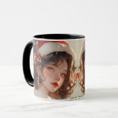 Weihnachtsfantasie : Holiday Romance Zwei-Tone-Tas Tasse (Vorderseite Links)