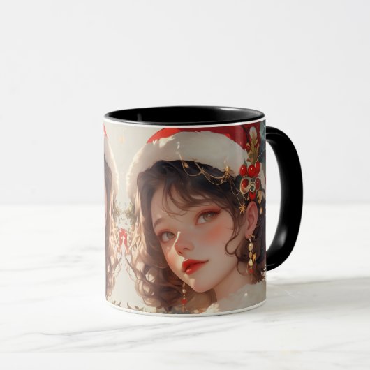Weihnachtsfantasie : Holiday Romance Zwei-Tone-Tas Tasse (VorderseiteRechts)