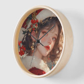 Weihnachtsfantasie: Romantische Holzrahmenuhr Uhr (Winkel)