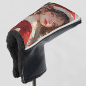 Weihnachtsfantasie : Romantische Weihnachtskugel Golf Headcover (3/4 Vorderseite)