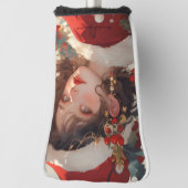 Weihnachtsfantasie : Romantische Weihnachtskugel Golf Headcover (Rotieren 90)