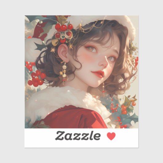 Weihnachtsfantasie: Urlaub Romance Vinyl Sticker (Blatt)