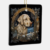 Weihnachtsfantasy Labrador Keramikornament (Rechts)