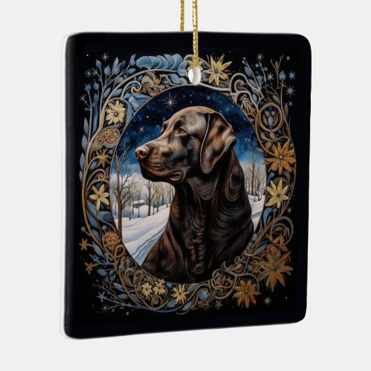 Weihnachtsfantasy Labrador Ornament (Rechts)