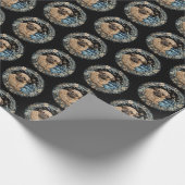 Weihnachtsfantasy-Mops Geschenkpapier (Ecke)