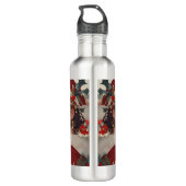 Weihnachtsfantasy Romantische SantaGirl Wasserflas Edelstahlflasche (Rückseite)