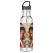 Weihnachtsfantasy Romantische SantaGirl Wasserflas Edelstahlflasche (Vorderseite)