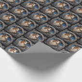 Weihnachtsfantasy Sheltie Geschenkpapier (Ecke)