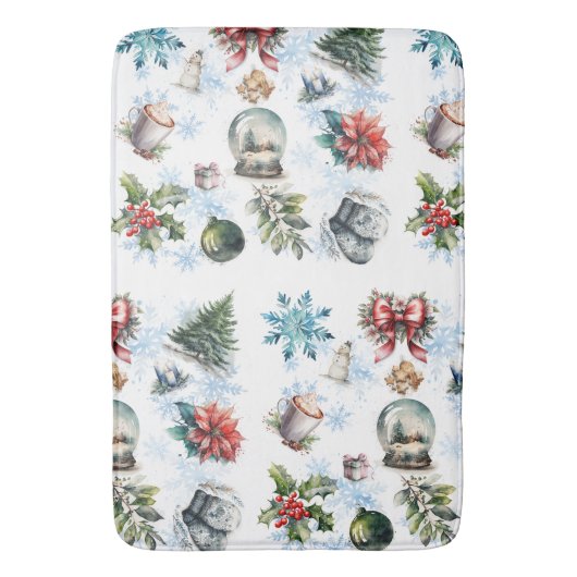 Weihnachtsfarbe Badematte (Vorderseite Vertikal)