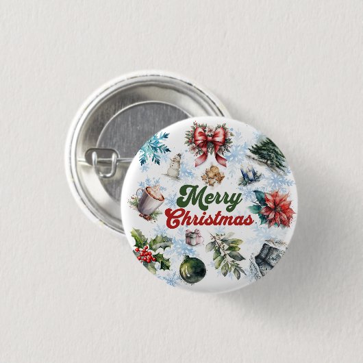 Weihnachtsfarbe Button (Vorne & Hinten)