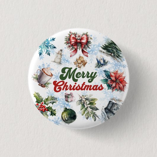 Weihnachtsfarbe Button (Vorderseite)