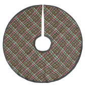 Weihnachtsfarbe Diagonal Woven Graphic Burlap Polyester Weihnachtsbaumdecke (Vorderseite)