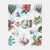 Weihnachtsfarbe Fleecedecke (Vorderseite)