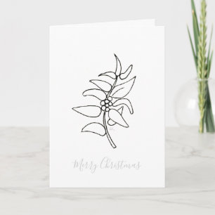 Weihnachtsfarbe für Erwachsene Botanisch Feiertagskarte