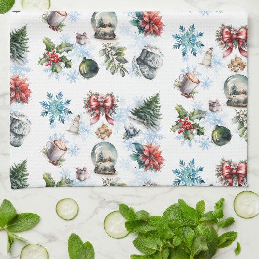 Weihnachtsfarbe Geschirrtuch (Gefaltet)