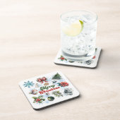 Weihnachtsfarbe Getränkeuntersetzer (Rechte Seite)