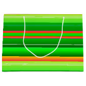 Weihnachtsfarbe kreativ grün gestreift große geschenktüte (Vorderseite)