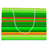 Weihnachtsfarbe kreativ grün gestreift große geschenktüte (Rückseite)