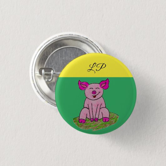 Weihnachtsfarbe LP A.K.A. Lil Piglet Button/ Button (Vorne & Hinten)