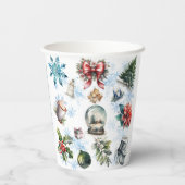 Weihnachtsfarbe Pappbecher (Rückseite)