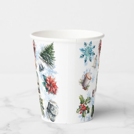 Weihnachtsfarbe Pappbecher (Rechts)