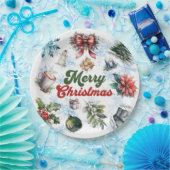 Weihnachtsfarbe Pappteller (Party)