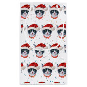 Weihnachtsfarbe Schwarz-Weiß-Katzenfarbe Kleine Geschenktüte (Rückseite)