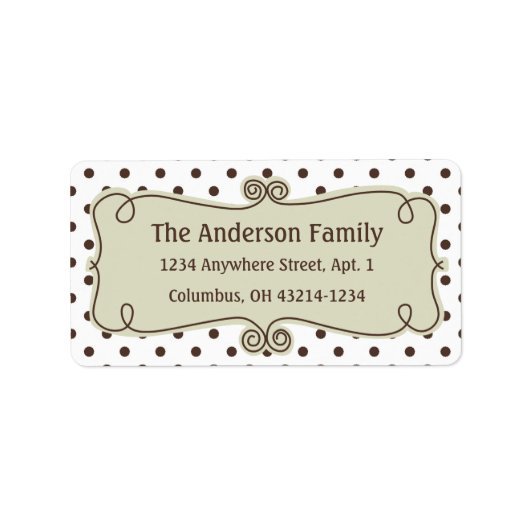 Weihnachtsfarben 9 Polka Dot P6 Rücksendeadresse Adressaufkleber (Vorne)