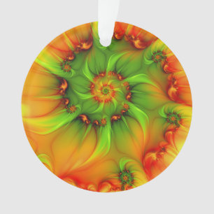 Weihnachtsfarben Abstraktes Fraktal Kunst Ornament