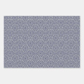 Weihnachtsfarben blau weiß geometrisch nahtlos geschenkpapier set (Vorderseite 3)