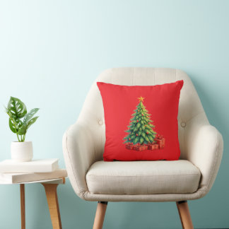 Weihnachtsfarben, Christbaum, Kissen