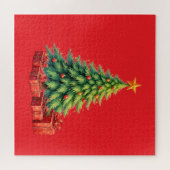 Weihnachtsfarben, dekorierter Weihnachtsbaum, Puzzle (Horizontal)